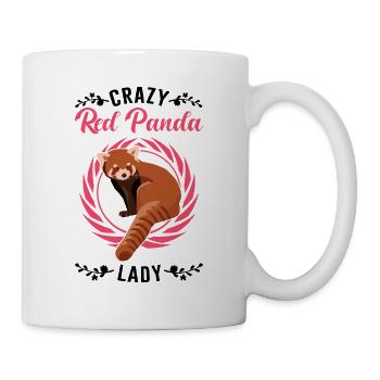 Crazy Red Panda lady Roter Panda - Mug - white - Right
