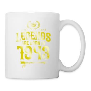 1943 legends born in - Mug - white - Right