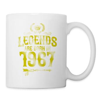 1967 legends born in - Tasse - Weiß - Rechts