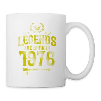1976 legends born in - Tasse - Weiß - Rechts
