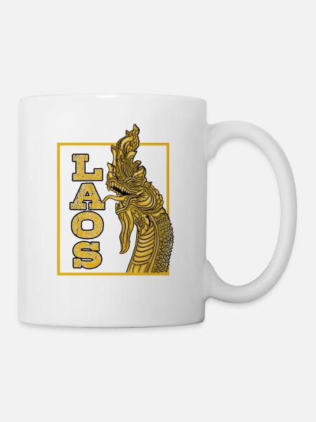 Laos Laote Laoten Seedrache Dragon I Cadeau - Mug blanc - blanc