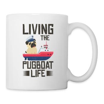Remorqueur Pug Boat Life Sailing Pug Owner Boat - Mug blanc - blanc - Droite
