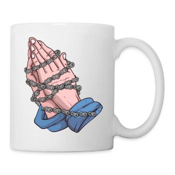 Fahrrad Glaube - Tasse - Weiß - Rechts