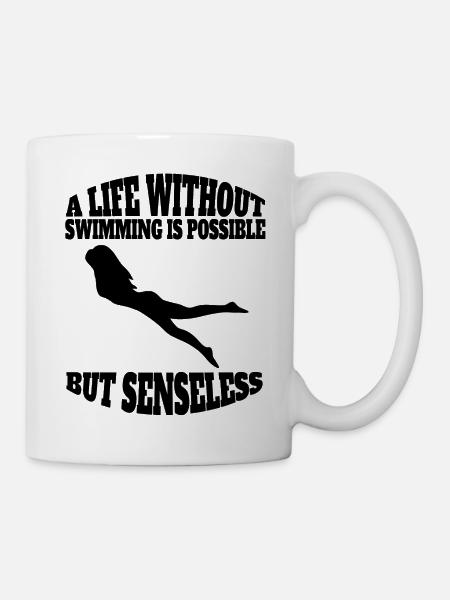Schwimmerin Frau Schwimmer Schwimmverein Schwimmen - Tasse - Weiß