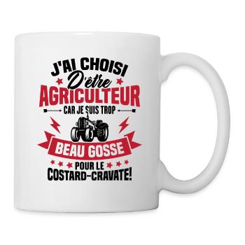 Agriculteur et Beau-gosse - Mug blanc - blanc - Droite