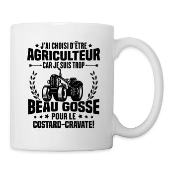 Agriculteur et Beau-gosse - Mug blanc - blanc - Droite