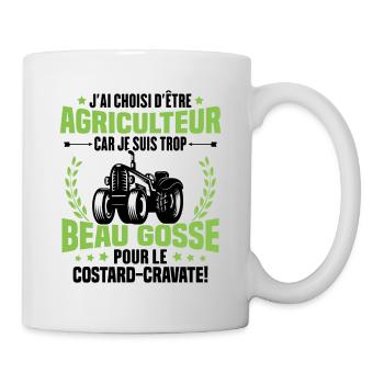 Agriculteur et Beau-gosse - Mug blanc - blanc - Droite