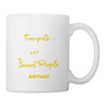 Funny Trumpet Player Smart People Hobby Marching B - Mug - white - Right