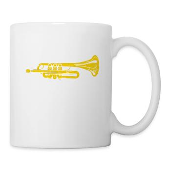 Define Too Much Tooting Funny Trumpet Player March - Mug - white - Right