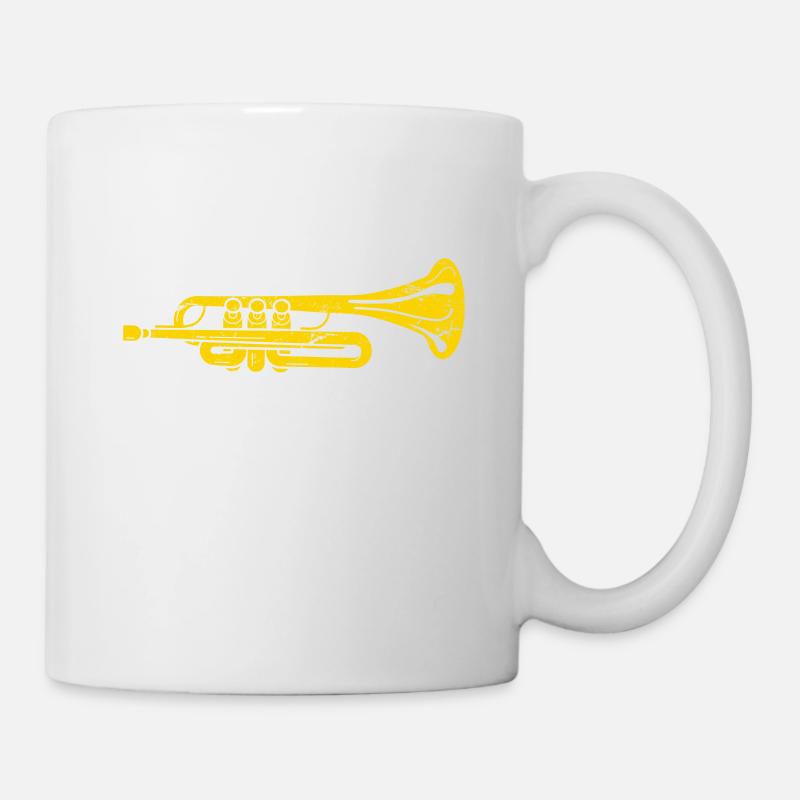 Define Too Much Tooting Funny Trumpet Player March - Tasse - Weiß