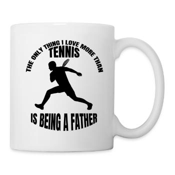 Tennis Père Raquette Papa Joueur de tennis Papa - Mug blanc - blanc - Droite