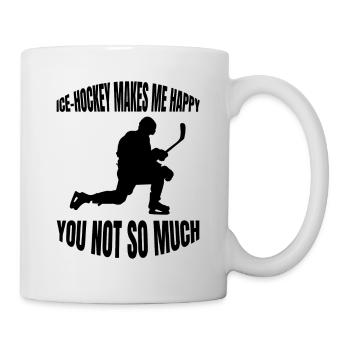 Eishockey Geschenk Wintersport Eishockeyteam - Tasse - Weiß - Rechts