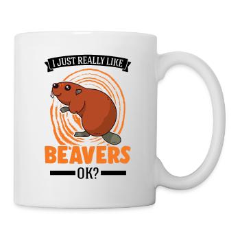 Cadeau Castor Beaver Dam Castor - Mug blanc - blanc - Droite