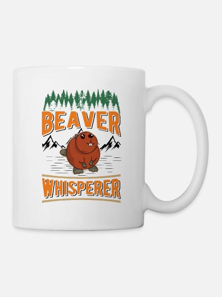 Biber Flüsterer Beaver Whisperer - Tasse - Weiß