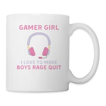 Gamer Girl Funny Quote Gaming Girls Teens - Tasse - Weiß - Rechts
