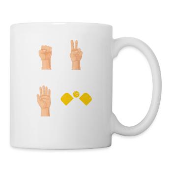 Rock Paper Scissors Nothing Beats Pickleball Playe - Tasse - Weiß - Rechts