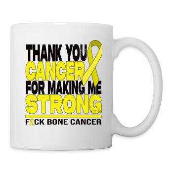 Merci Cancer de m’avoir rendu fort - F* Cancer - Mug blanc - blanc - Droite