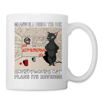 Inside the box: Schrödingers cat plans its REVENGE - Mug - white - Right