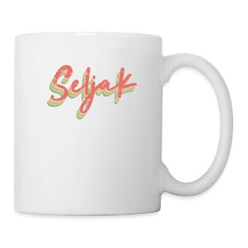 Balkan Jugo Spruch - Seljak - Bauer - retro - - Tasse - Weiß - Rechts