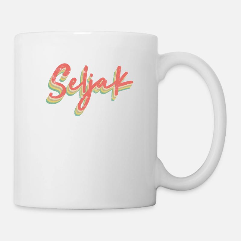 Balkan Jugo Spruch - Seljak - Bauer - retro - - Tasse - Weiß