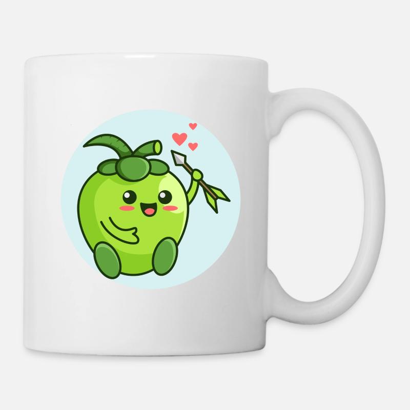 Pomme mignonne bio - Mug blanc - blanc