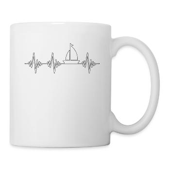Segeln Herzschlag - Tasse - Weiß - Rechts