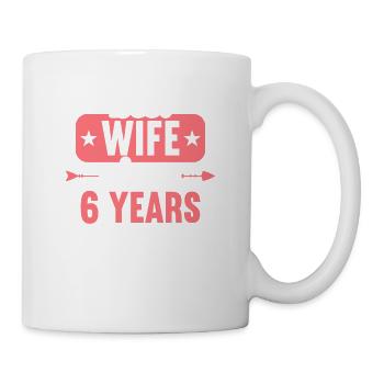 Best Wife Since 6 Years 6th Wedding day - Tasse - Weiß - Rechts