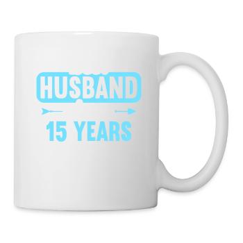 Best Husband Since 15 Years 15th Wedding Day - Tasse - Weiß - Rechts
