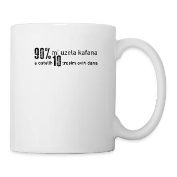 Balkan Jugo - 90 % mi uzela kafana a ostalih 10 - Tasse - Weiß - Rechts