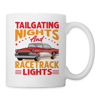 Tailgating Nights et Racetrack Lights - Course - - Mug blanc - blanc - Droite