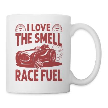J’aime l’odeur du carburant de course - Course - Course - Moi - Mug blanc - blanc - Droite