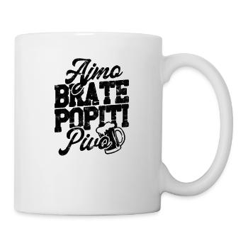 Balkan Jugo Saying Ajmo Brate Popiti pivo - Mug - white - Right