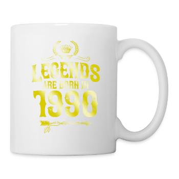 1990 legends born in - Tasse - Weiß - Rechts