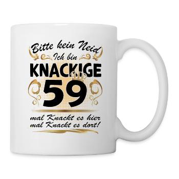 59. Geburtstag Sprüche lustig Frauen - Tasse - Weiß - Rechts