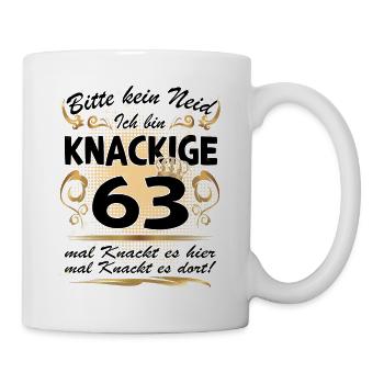 63. Geburtstag Sprüche lustig Frauen - Tasse - Weiß - Rechts