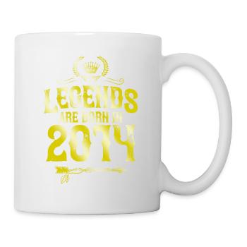 2014 legends born in - Tasse - Weiß - Rechts