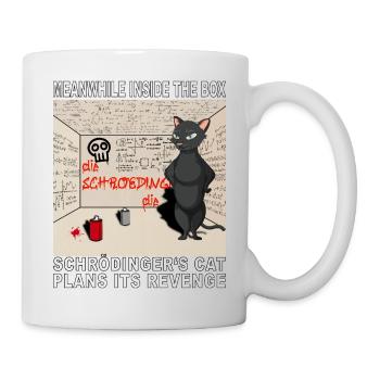 Inside the box: Schrödingers cat plans its REVENGE - Mug - white - Right