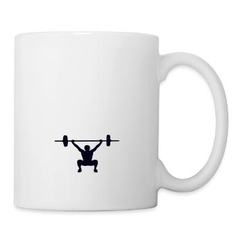 squats gym quote - Mug - white - Right