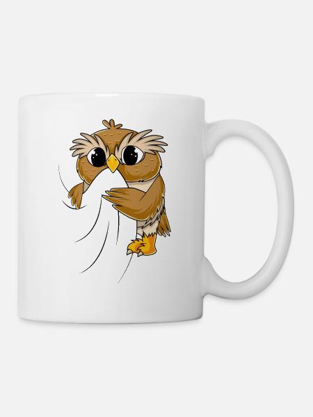 Eule - Tasse - Weiß