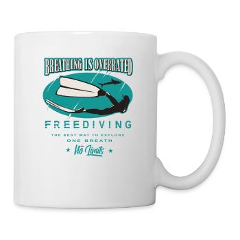 Freediving Apnea Breathing Is Overrated Gift - Mug - white - Right