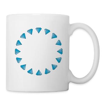 Diamant Muster Kreis - Tasse - Weiß - Rechts