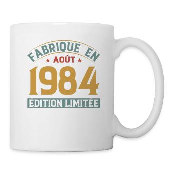 Août 1984 Original Idée Cadeau Anniversaire - Mug blanc - blanc - Droite