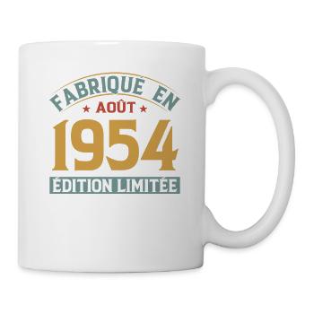 Août 1954 Original Idée Cadeau Anniversaire - Mug blanc - blanc - Droite