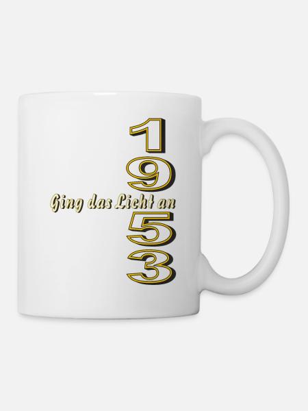 GEBURTSTAG JAHRESZAHL 1953 - Tasse - Weiß