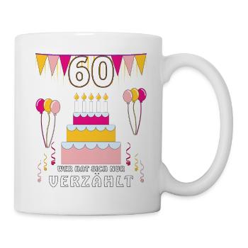 GEBURTSTAG 60 - Tasse - Weiß - Rechts