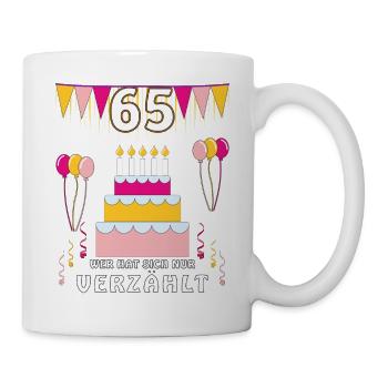 GEBURTSTAG 65 - Tasse - Weiß - Rechts