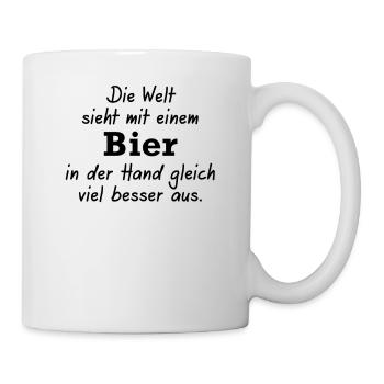 Bier für eine bessere Welt - Tasse - Weiß - Rechts