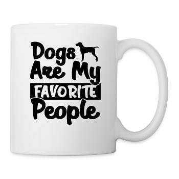 Les chiens sont mes gens préférés - Mug blanc - blanc - Droite