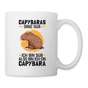 Capybaras sind süß Wasserschwein Capybara - Tasse - Weiß - Rechts