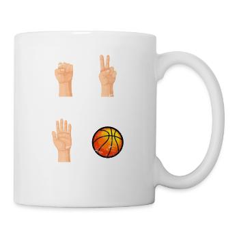 Ciseaux en papier de roche Rien ne vaut le basket-ball Playe - Mug blanc - blanc - Droite